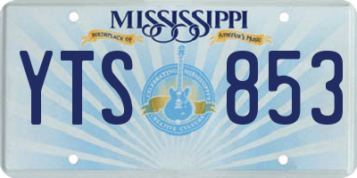 MS license plate YTS853