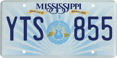 MS license plate YTS855