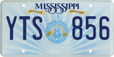 MS license plate YTS856
