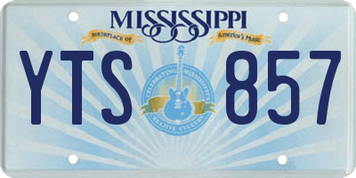 MS license plate YTS857