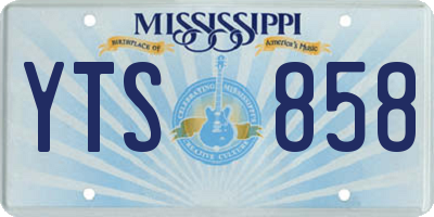 MS license plate YTS858