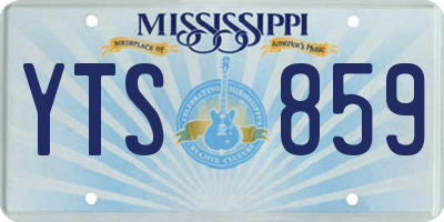 MS license plate YTS859