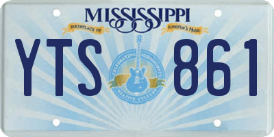 MS license plate YTS861