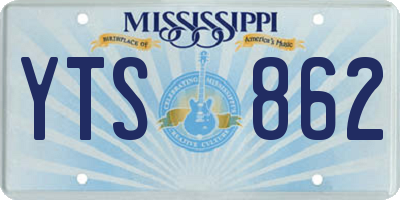 MS license plate YTS862