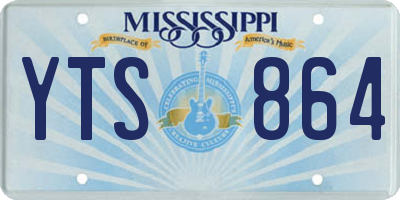 MS license plate YTS864