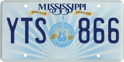 MS license plate YTS866
