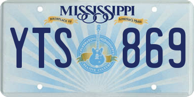 MS license plate YTS869