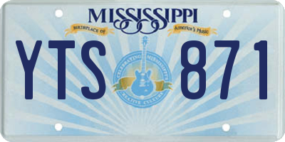 MS license plate YTS871