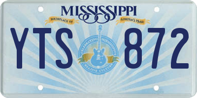 MS license plate YTS872