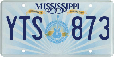 MS license plate YTS873