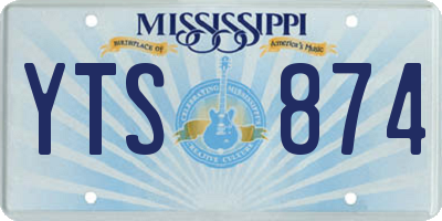 MS license plate YTS874