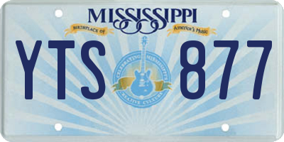 MS license plate YTS877