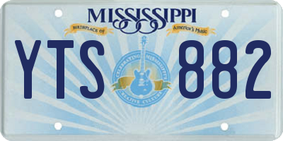 MS license plate YTS882