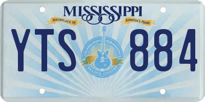 MS license plate YTS884