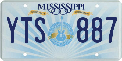 MS license plate YTS887