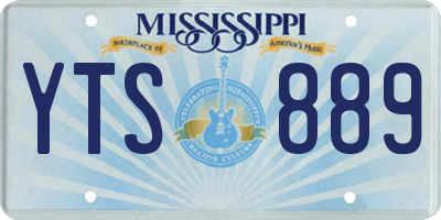 MS license plate YTS889