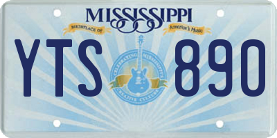 MS license plate YTS890