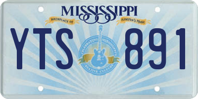 MS license plate YTS891
