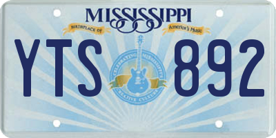 MS license plate YTS892