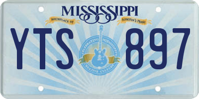 MS license plate YTS897