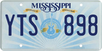 MS license plate YTS898
