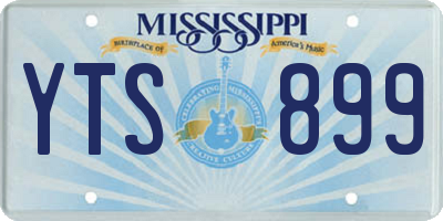 MS license plate YTS899