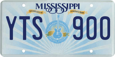 MS license plate YTS900