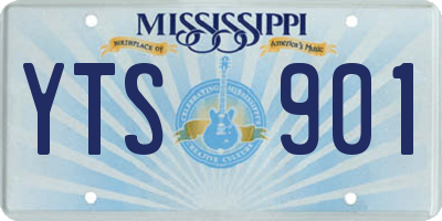 MS license plate YTS901
