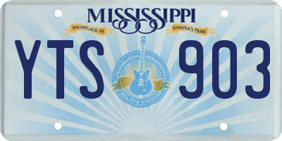 MS license plate YTS903