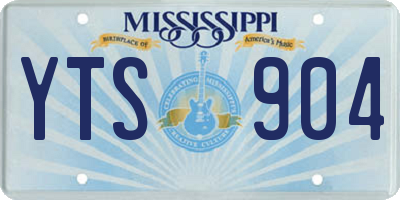 MS license plate YTS904