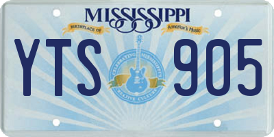 MS license plate YTS905