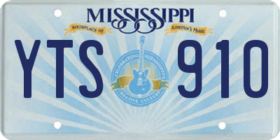 MS license plate YTS910