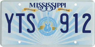 MS license plate YTS912