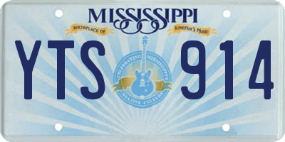 MS license plate YTS914