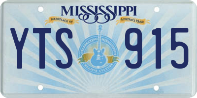 MS license plate YTS915