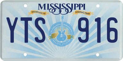 MS license plate YTS916