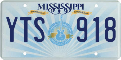 MS license plate YTS918
