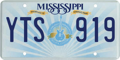 MS license plate YTS919