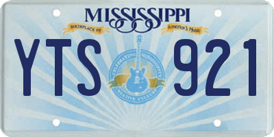 MS license plate YTS921