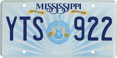 MS license plate YTS922