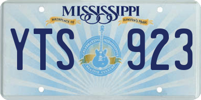 MS license plate YTS923