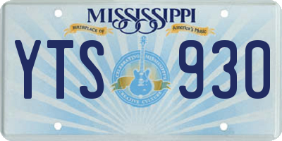 MS license plate YTS930