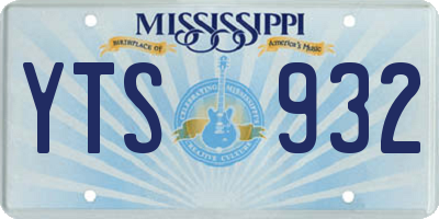 MS license plate YTS932