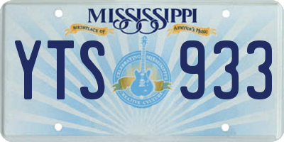 MS license plate YTS933