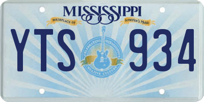 MS license plate YTS934