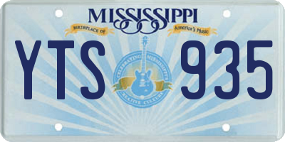 MS license plate YTS935