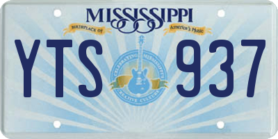 MS license plate YTS937