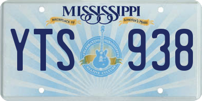 MS license plate YTS938