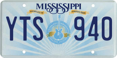 MS license plate YTS940