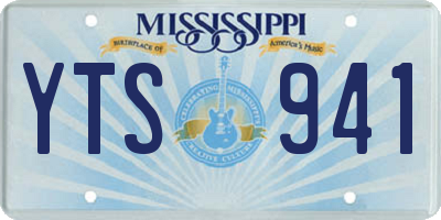 MS license plate YTS941